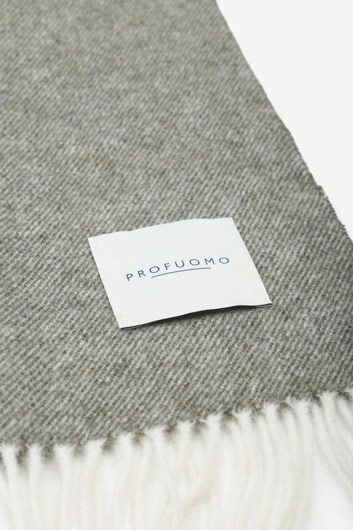 Profuomo sjaal lamswol groen beige