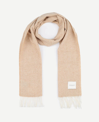 Sjaal lamswol lichtbeige