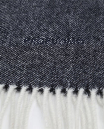 Sjaal lamswol donkerblauw blauw