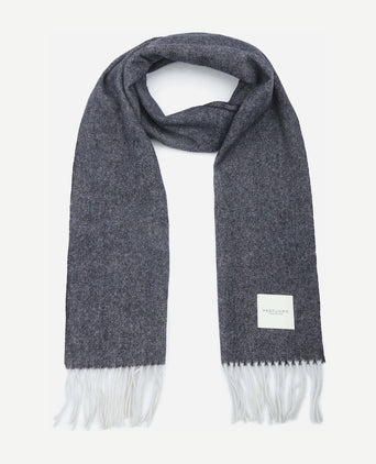 Sjaal lamswol donkerblauw blauw