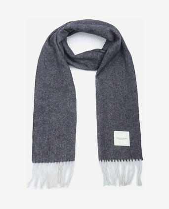 Sjaal lamswol donkerblauw blauw