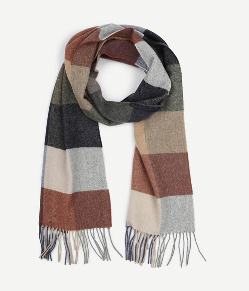 Sjaal wol ruiten multicolour