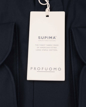 Supima overhemd donkerblauw