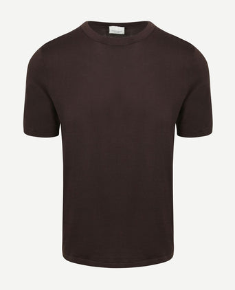 T-shirt knitted bruin