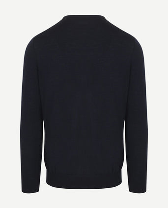 Profuomo pullover merinowol donkerblauw