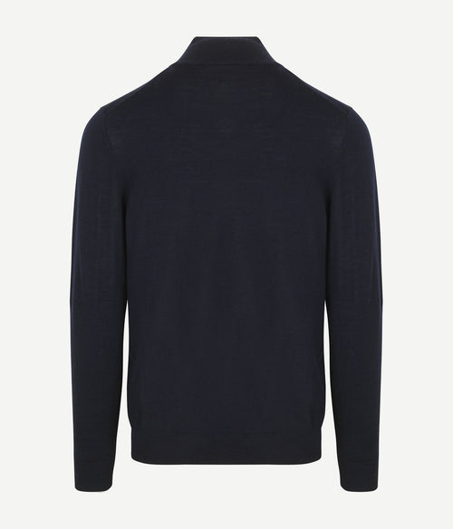 Profuomo halve rits pullover merinowol donkerblauw
