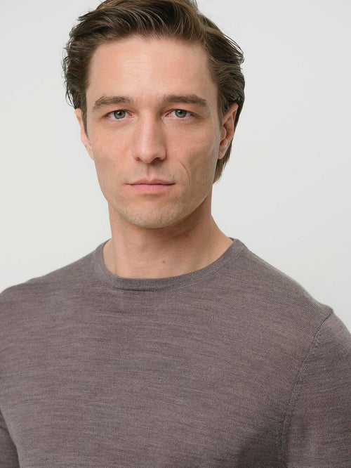 Profuomo pullover merinowol taupe