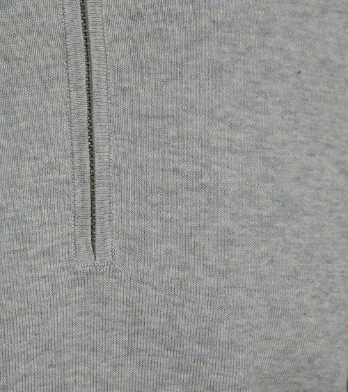halve rits pullover luxury grijs