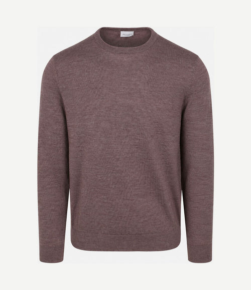 Pullover merinowol aubergine