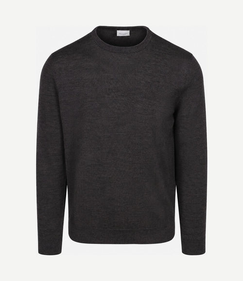 Pullover merinowol donkerbruin