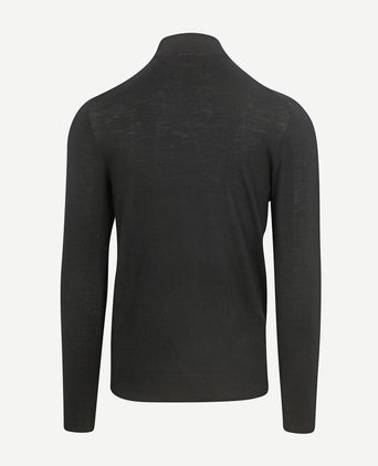 Profuomo turtleneck trui merino zwart
