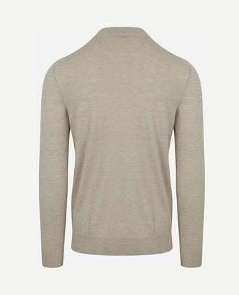 Turtleneck trui merino ecru