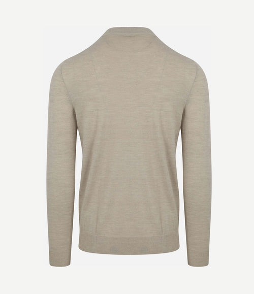 Turtleneck trui merino ecru
