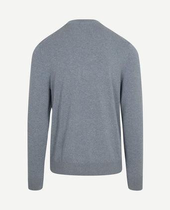 Pullover crewneck basic blauw