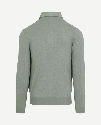 Longsleeve poloshirt luxury basic groen