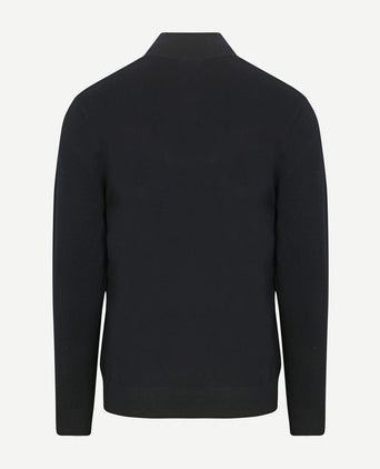 halve rits pullover luxury donkerblauw