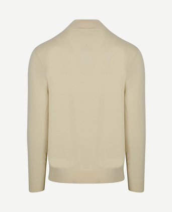 halve rits pullover luxury off white