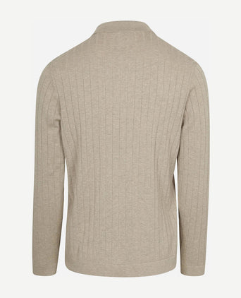 Longsleeve poloshirt dropneedle beige