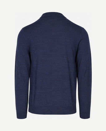 Turtleneck trui merinowol royal blue