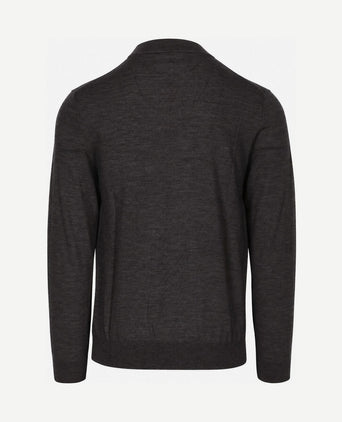 Turtleneck trui merinowol donkerbruin