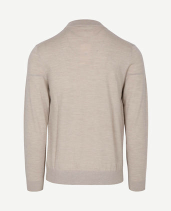 Turtleneck trui merinowol beige