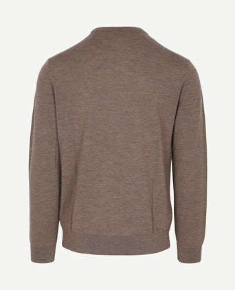 Pullover merinowol bruin