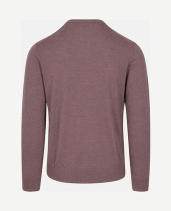 Pullover merinowol aubergine