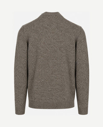 halve rits pullover woolblend groen