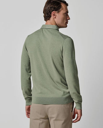 Longsleeve poloshirt luxury basic groen