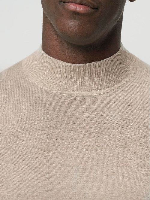 Turtleneck trui merino ecru