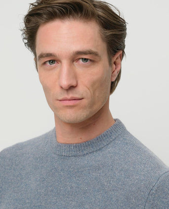 Profuomo pullover wol blend blauw