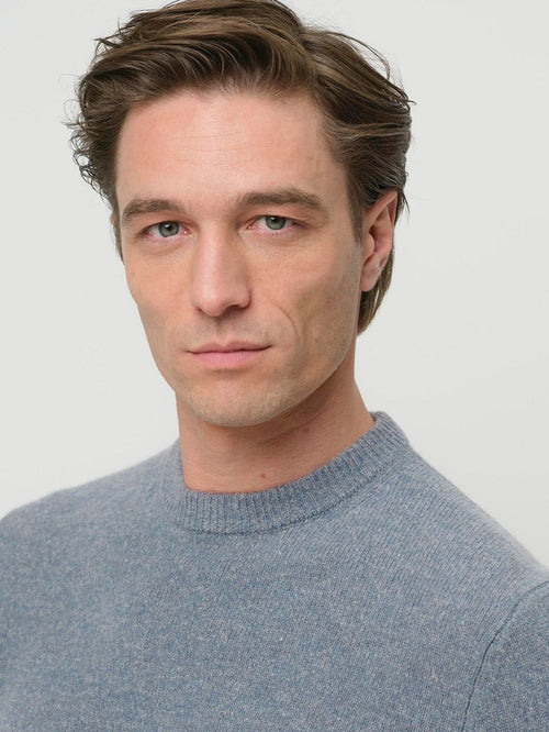 Profuomo pullover wol blend blauw