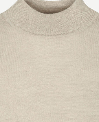 Turtleneck trui merino ecru