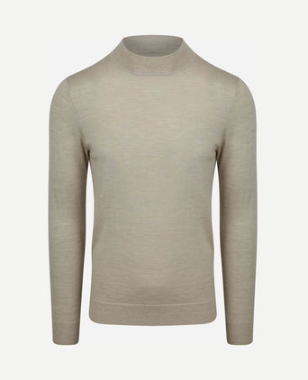 Turtleneck trui merino ecru