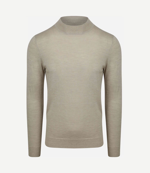 Turtleneck trui merino ecru