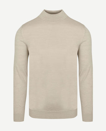 Turtleneck trui merino ecru