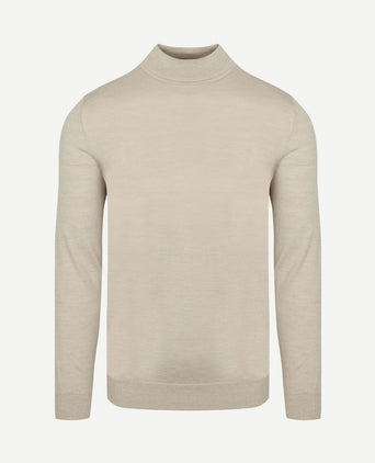 Turtleneck trui merino ecru