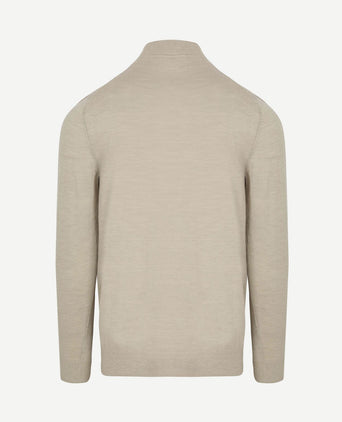 Turtleneck trui merino ecru