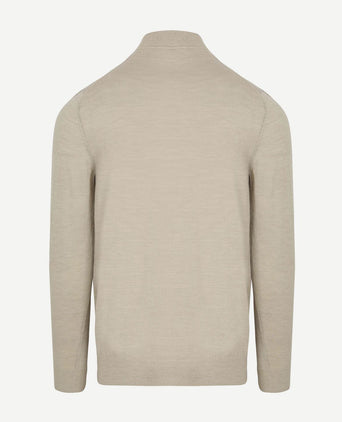 Turtleneck trui merino ecru