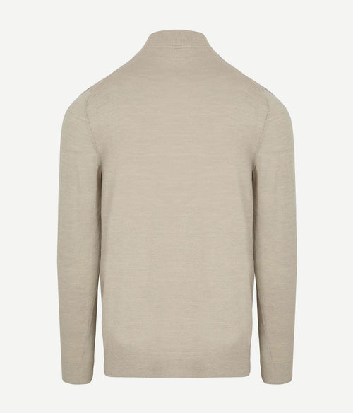 Turtleneck trui merino ecru