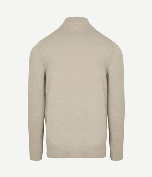 Turtleneck trui merino ecru