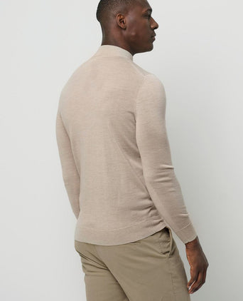 Turtleneck trui merino ecru