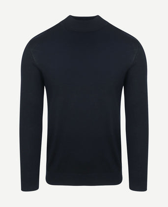Profuomo turtleneck trui merino donkerblauw