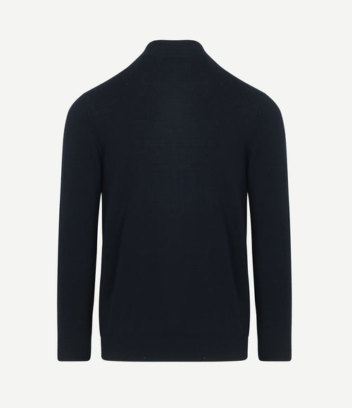 Turtleneck trui merino donkerblauw