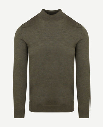 Profuomo turtleneck trui merino olijfgroen