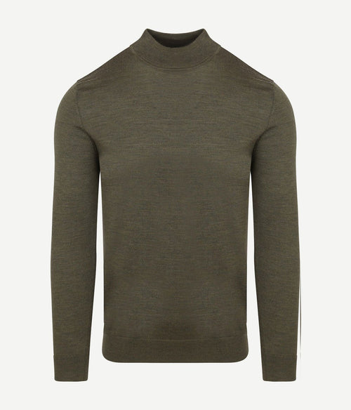 Profuomo turtleneck trui merino olijfgroen