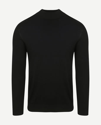 Profuomo turtleneck trui merino zwart