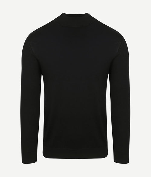 Profuomo turtleneck trui merino zwart