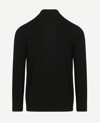 Profuomo turtleneck trui merino zwart