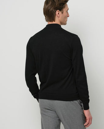 Profuomo turtleneck trui merino zwart